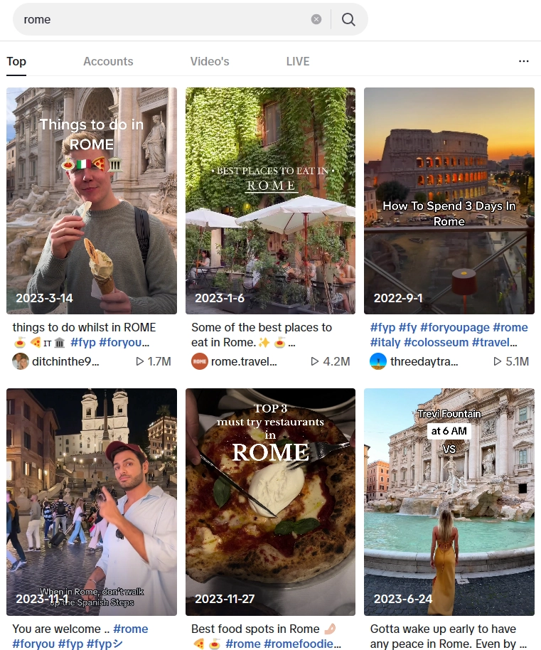 tiktok-zoekresultaat-rome tiktok-zoekresultaat-rome