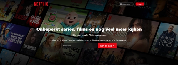 Netflix homepage Netflix homepage