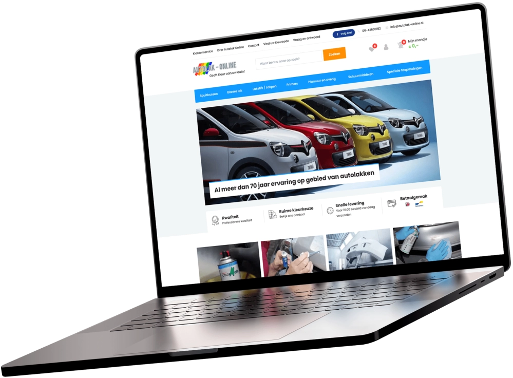 Autolak online website laptop Autolak online website laptop