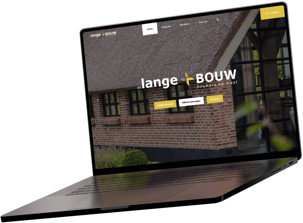 De Lange Bouw laptop website De Lange Bouw laptop website