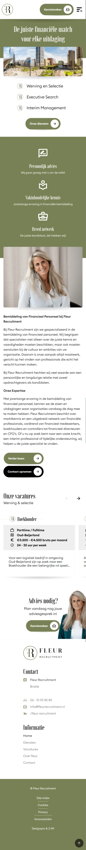 Fleur Recruitment mobiele website Fleur Recruitment mobiele website