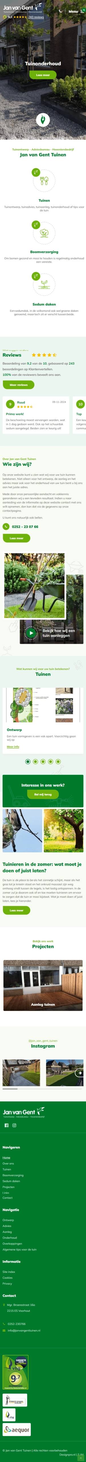 Jan van Gent tuinen mobiele website Jan van Gent tuinen mobiele website