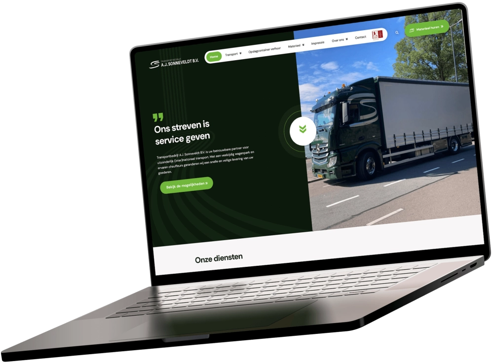 Website Sonneveldt Transport laptop Website Sonneveldt Transport laptop
