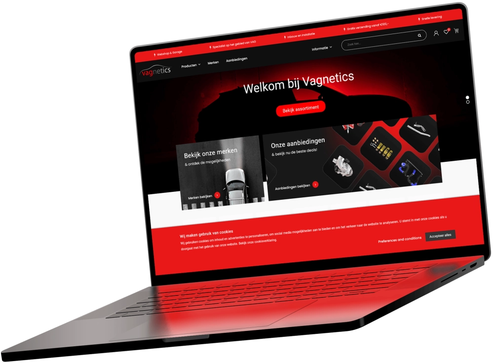 Vagnetics website laptop Vagnetics website laptop