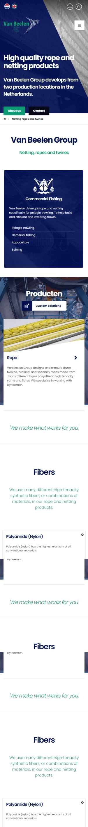 Van Beelen Group mobiele website Van Beelen Group mobiele website