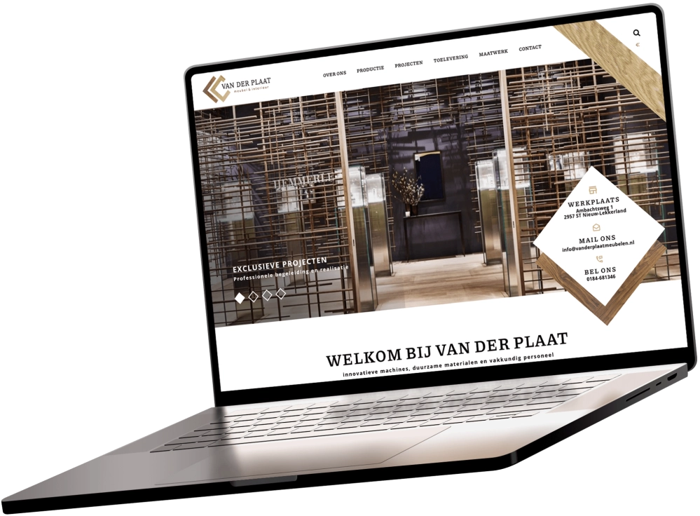 van der Plaat website laptop van der Plaat website laptop