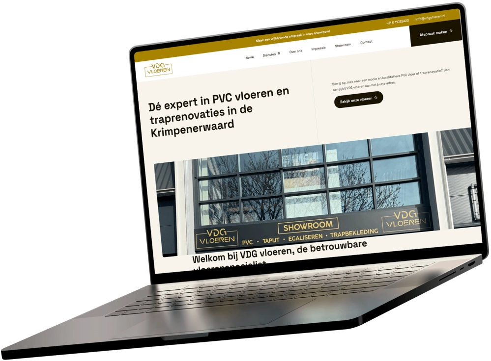 VDG Vloeren website laptop VDG Vloeren website laptop
