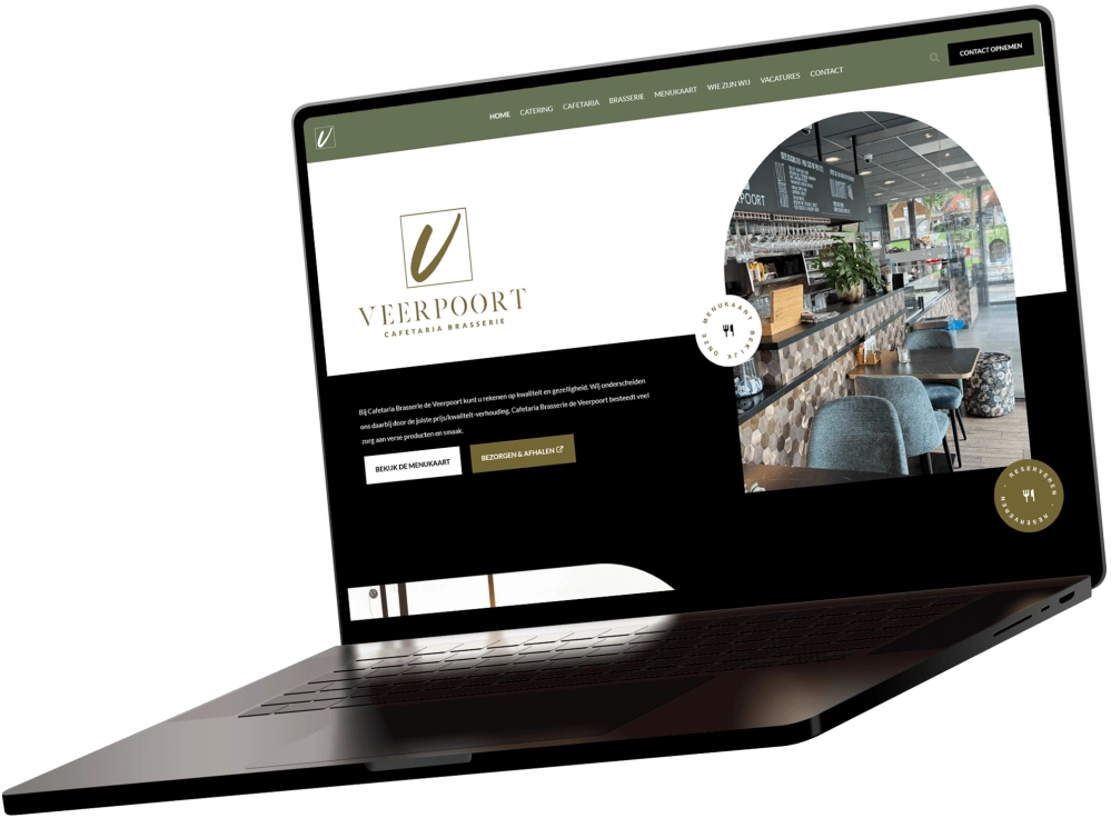 Veerpoort website laptop Veerpoort website laptop